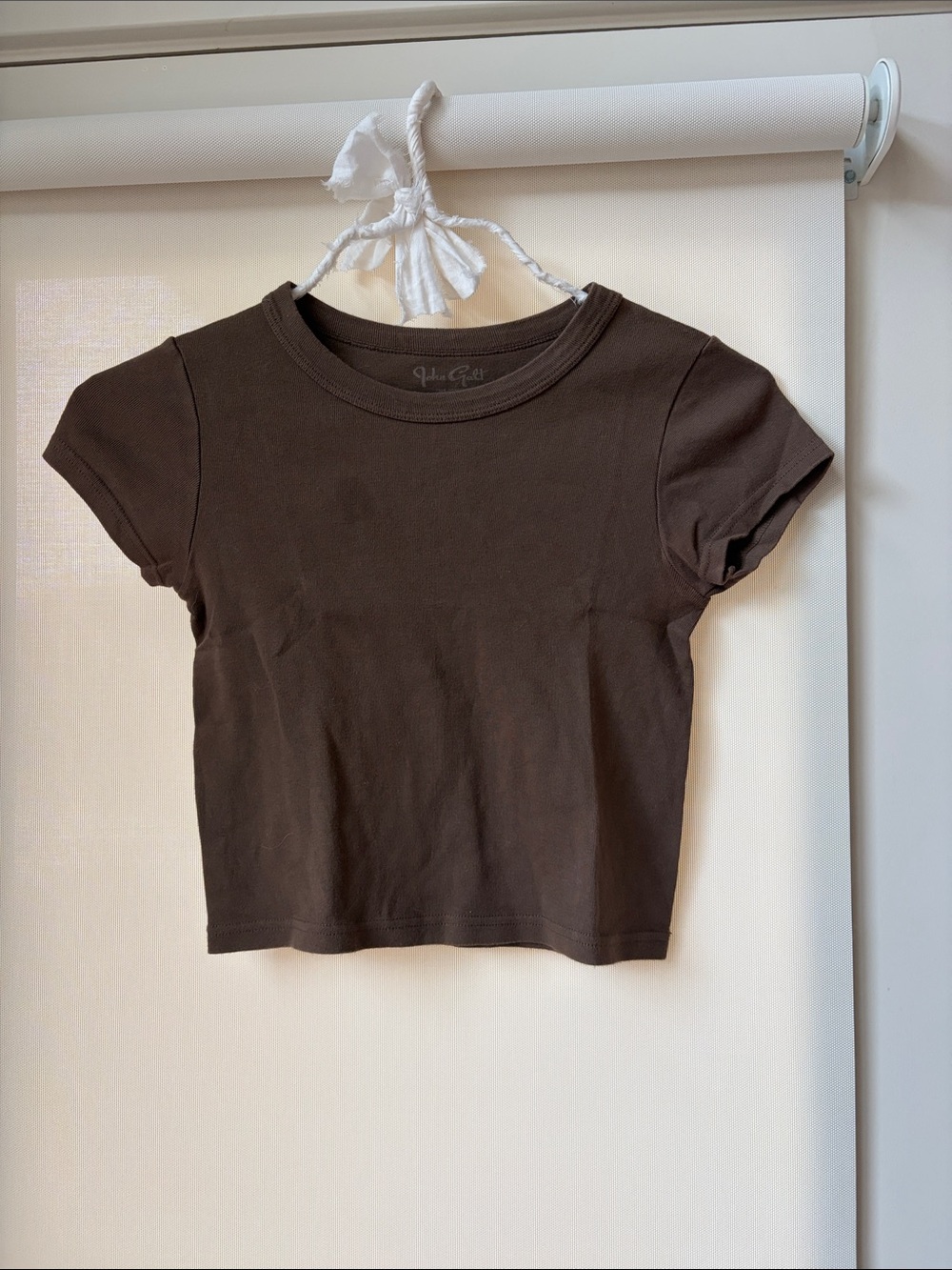 Brandy Melville Chocolate Brown Cropped Tee